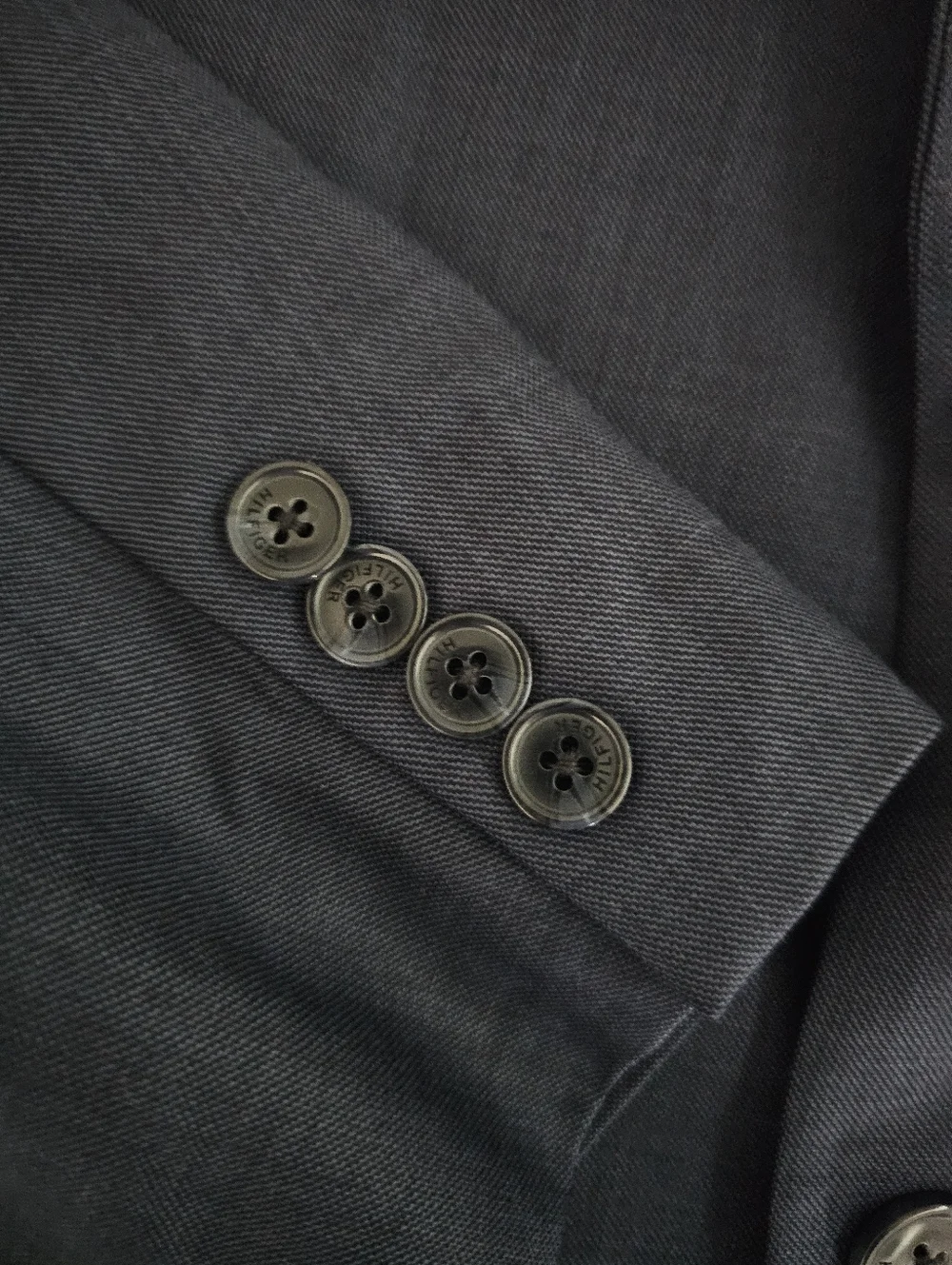 Tommy Hilfiger Wool Blazer 42S Navy 2 Button Tailored Classic Jacket